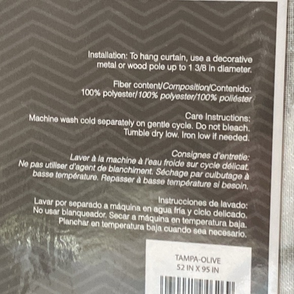 Voile Sheer Curtain Panels Leaf Botanical Embroidery White and Green 52โ x 95โ - Picture 6 of 10